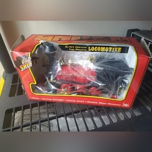 Vintage 1970s Old Smokey Battery Operated Bump-N-Go Locomotive - UNTESTED